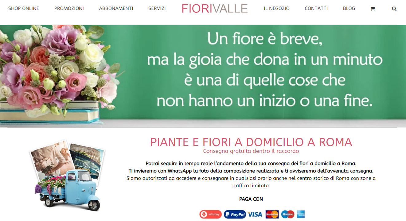 Fiorivalle, piante e fiori a domicilio a Roma